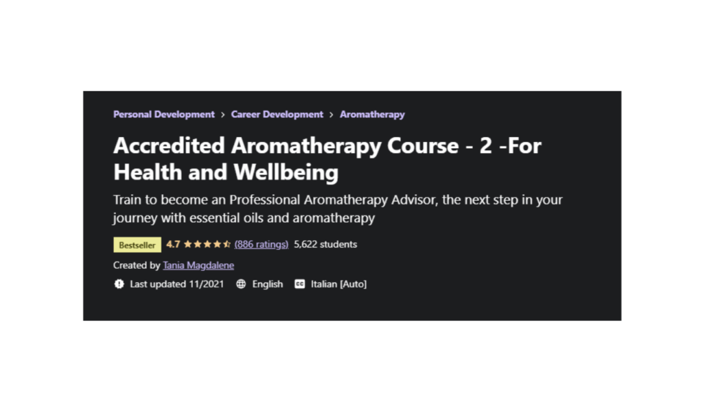 Certified Aromatherapy Course 2 – For Health and Wellbeing