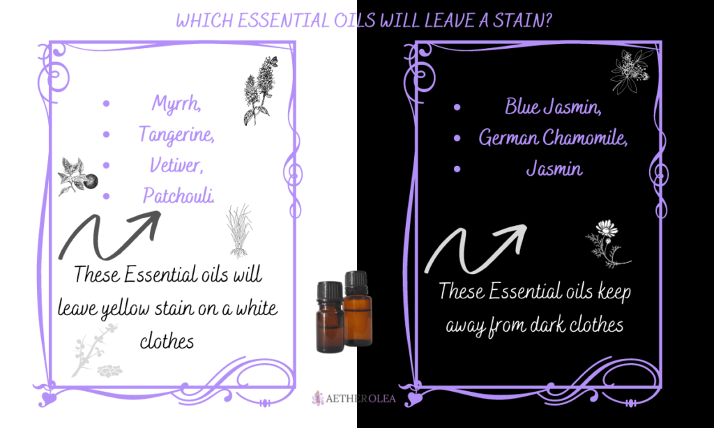 Which essential oils will leave a stain